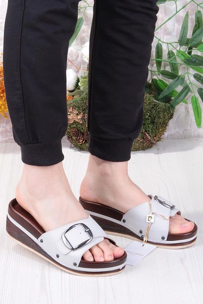 Pierre Cardin 7418 Anatomical Comfortable Original Product Buckle Women's Slippers