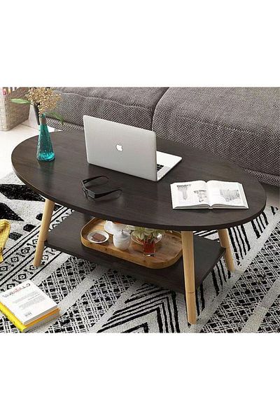 Danube Home Freya Coffee Table – Black L100xW50xH42cm - Black