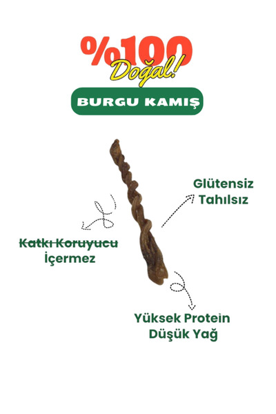 Havhav 2 Adet Kuzu Pizzle Doğal Içerikli Köpek Çiğneme Ödülü 30 Cm Kurutulmuş Et Twist Kamış Bully Stick