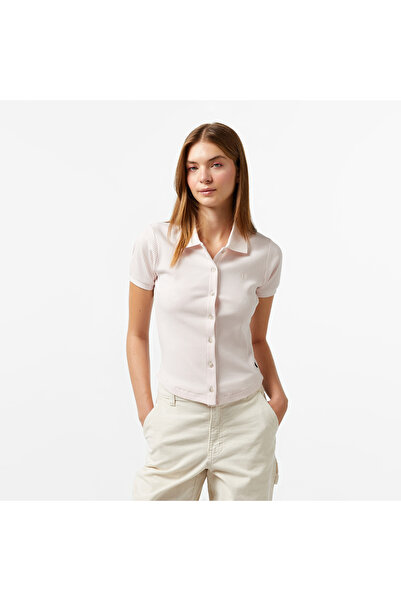 Converse Slim Fit Kadın Pembe Gömlek