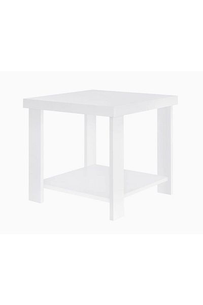 Danube Home Cenon End Table  L50xW50xH47.5cm - White