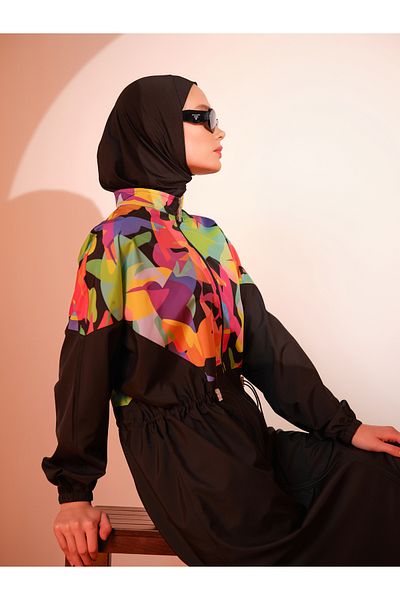 ALFASA Multicolored Oversize Long Hijab Swimsuit