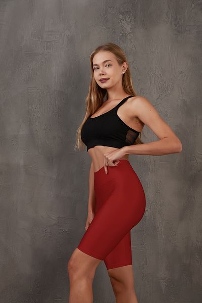 Miss Prova Shiny Disco High Waist Recovery Knitted Shorts/Biker/Short Leggings Missta2175