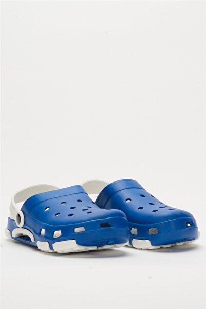 Liger Unisex Çift Tabanlı Ortopedik Hemşire Doktor Aşçı Laboratuvar Deniz Havuz Terliği Sandalet MAVİ - BE