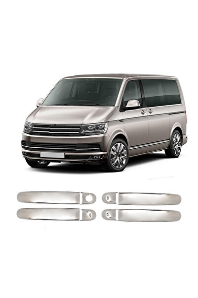 BRSPLAST Volkswagen T6 Caravella Uyumlu 2015-2023 Krom Kapı Kolu 4 Kapı Pasla...
