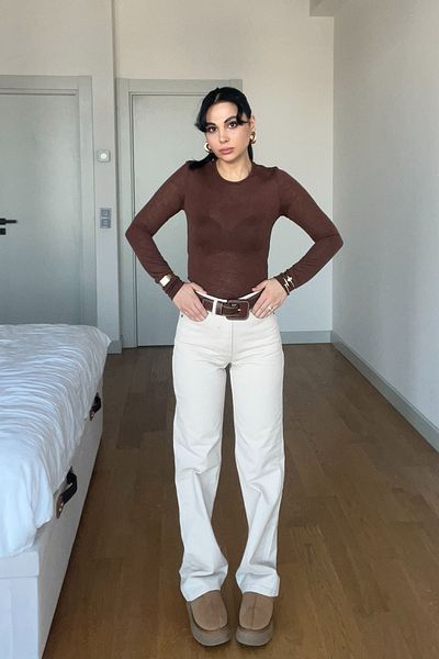 Seda Yalçın Atelier Κρέμα Almera Straight Fit Jean