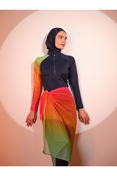 ALFASA Χρυσό εμπριμέ μαγιό Hijab
