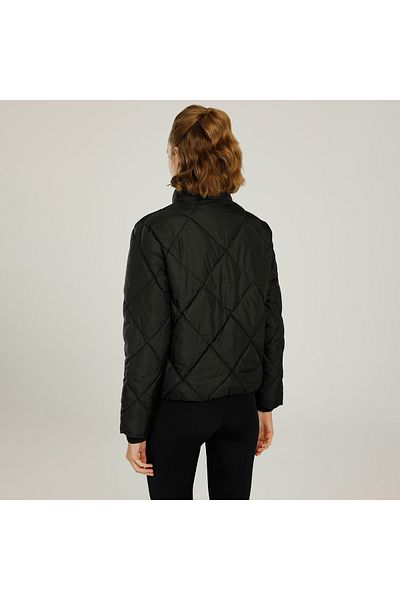 lumberjack White Women's Black Quilted Coat