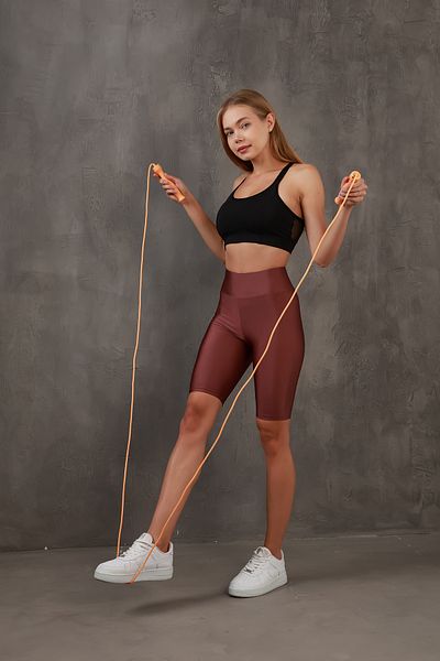 Miss Prova Shiny Disco High Waist Recovery Knitted Shorts/Biker/Short Leggings Missta2175