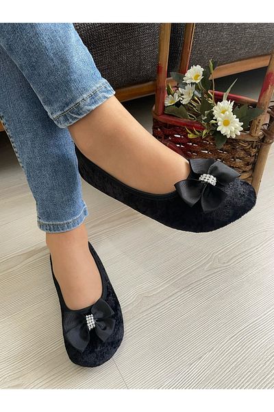 Babet Merkezi Women's Home Flats Guest Flats Portable Women's Booties in Foldable Bag