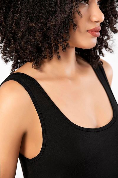 ERDEM İÇ GİYİM Weweus 3-Piece Black Super Thin Natural Bamboo Tank Top 2311