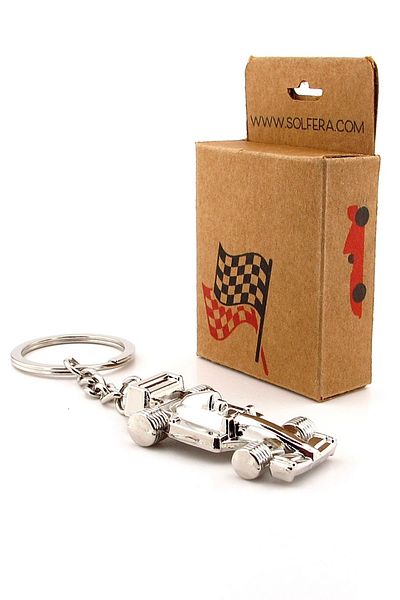 Solfera Formula One F1 Racing Car - Shiny Metal Keychain Kc151