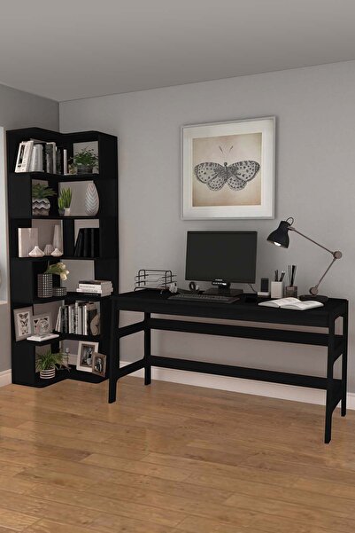 Woodesk Pino, Ahşap, Köşe Kitaplık, 192x55 cm, 4 Renk Seçeneği