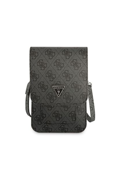 Guess Licensed Shoulder Bag 5 Compartment Strap Magnet Cover 4g Patterned Black