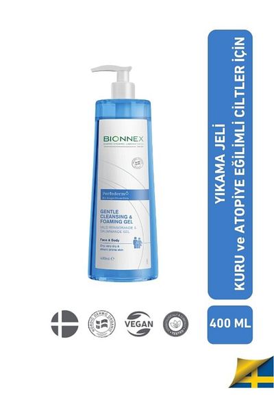 Bionnex جل غسول الوجه Perfederm للبشرة الجافة والمعرضة للتأتب