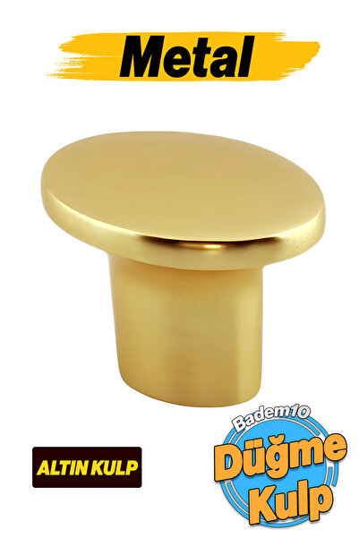 Badem10 Avcı Mat Altın Kulp Düğme Tek Vidalı Mobilya Mutfak Çekmece Dolabı Do...