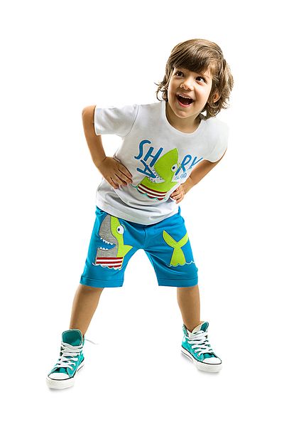 Denokids Sada chlapeckých triček Shark Island