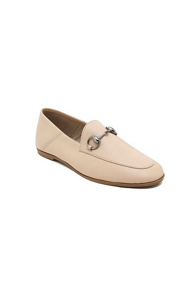Desa Дамски кожени мокасини Ann Cream