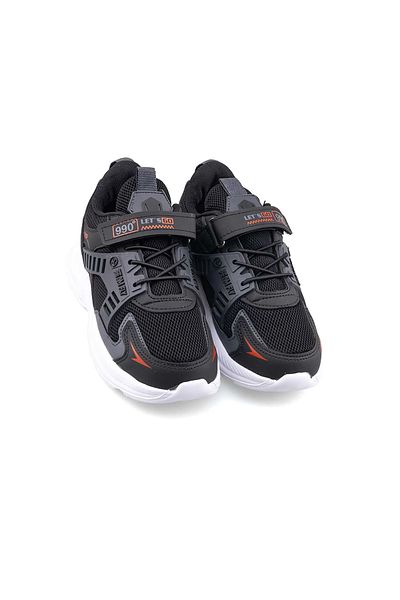 Let's Go Black Lightweight Comfortable Orthopedic Daily Boy's Sports Shoes