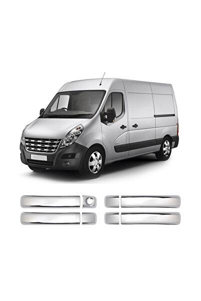 BRSPLAST Renault Master Uyumlu 2010 Ve Üzeri Krom Kapı Kolu 4 Kapı Paslanmaz ...