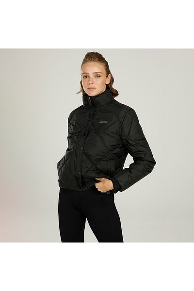 lumberjack White Women's Black Quilted Coat