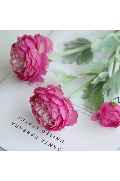 Choice Rose Red 3 Heads Elegant Artificial Flowers Silk Peony Bouquet Home Decor Party Bride Wedding Decora