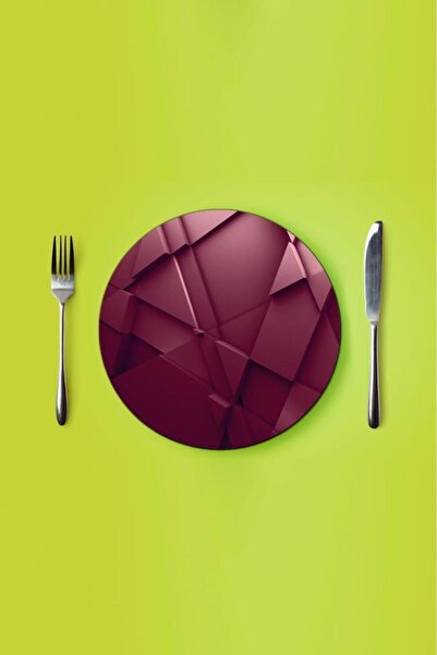 Saban 27 CM Triunghiuri Roșii Model Sticlă Prezentare Bol American Service Supla