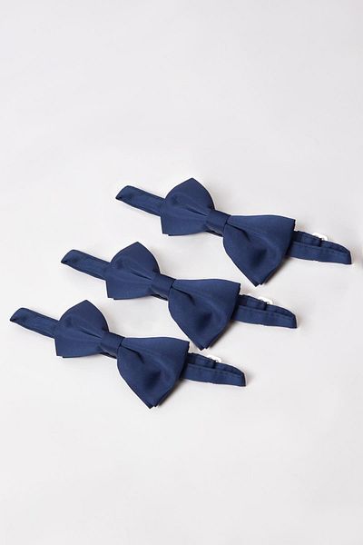 Tudors Pack of 3 Navy Blue Men's Bow Ties