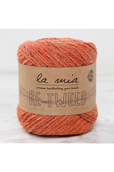 Hangora La Mia Re-Tweed Orange Melange Hand Knitting Lanyard - L144