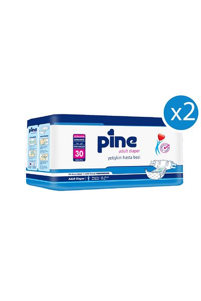Pine X-Large Patient Diapers - 4X30 120 Pieces