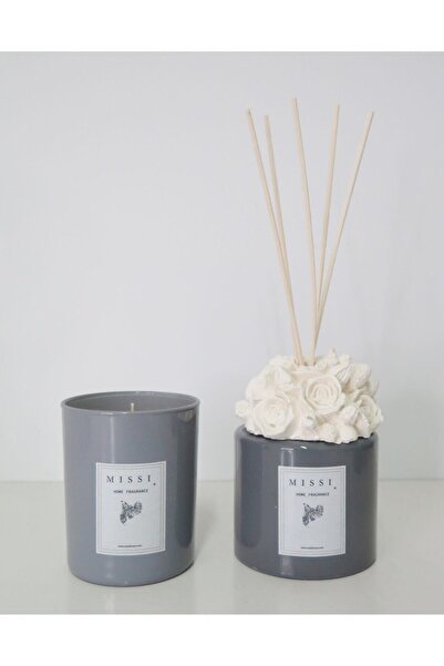 Missi Gri Dark Amber Oda Kokusu Ve Vegan Mum Seti