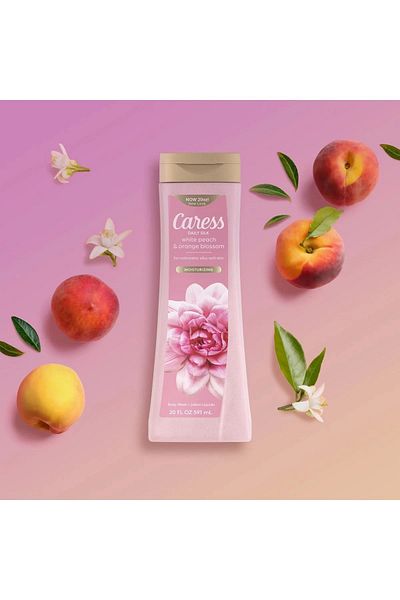Caress White Peach Orange Blossom Daily Silk Body Wash - Moisturizing 591 ml