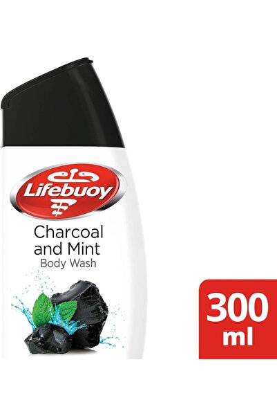 LİFEBUOY لايف بوي غسول الجسم بالفحم والنعناع 300مل مع ليفه