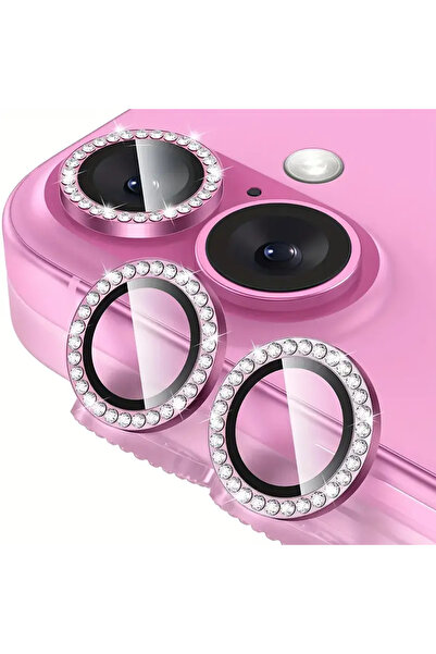 Kipgsm Apple İphone 15 Uyumlu Parıltılı Simli Lens Koruyucu Görüntü Kalitesin...