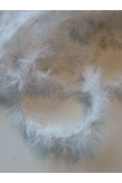 Hobigram White Dress Ornament Packaging Feather Fine Otrish Feather 2 Meters Bird Feather Fine Otrish