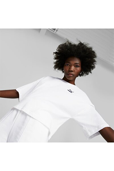 Puma Κλασικό γυναικείο λευκό μπλουζάκι (538052-02)