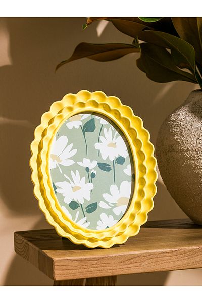 LC Waikiki Lcw Home Yellow Footed Decorative Photo Frame 22 cm