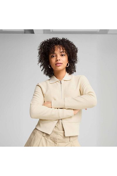 Puma Premium Essentials γυναικείο κρεμ μπουφάν (629781-87)
