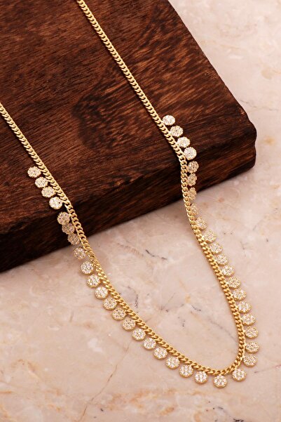 Sümer Telkari Taşlı Altın Kaplama Gümüş Choker Kolye 7946