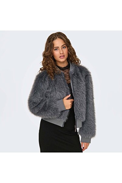 ONLY Γυναικείο γκρι φλις μπουφάν Manny (15322405-THM)