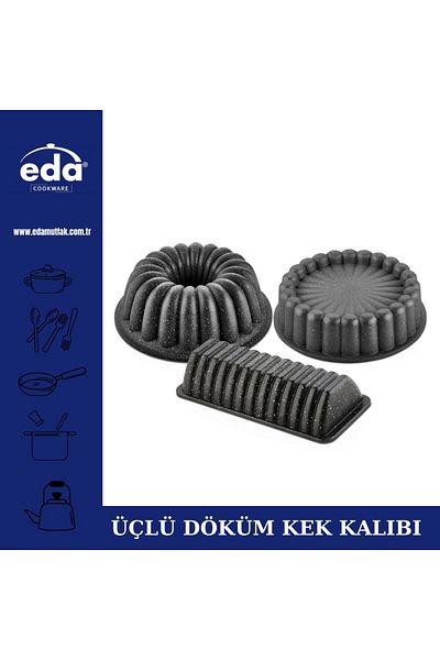 Eda 3 قطع من قوالب الكيك