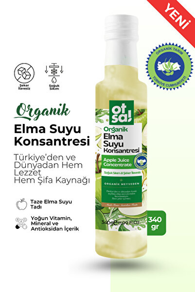 Otsa Doğal Elmalardan Elde Edilen Saf ve Yoğun Elma Suyu Konsantresi 340g