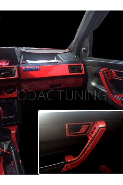 ODAC TUNING Fiat Tempra, Tipo Maun Kaplama Seti Kırmızı Renk Torpido Kaplama ...