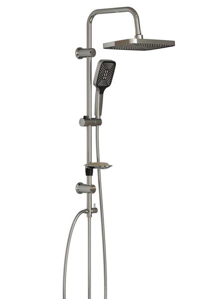 AQUA BAGNO Mega Kare Tepe Robot Duşu Seti - Parlak Krom