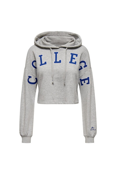 ONLY Γυναικείο Γκρι Κολεγιακό Φούτερ - 15295938-LGM