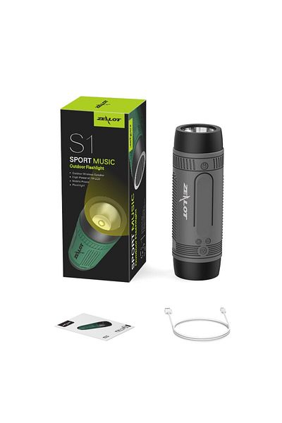 Choice Speaker 1" 0.5" Grey ZEALOT S1 Bluetooth Speaker Outdoor Bicycle Speaker Portable Waterproof Wireles