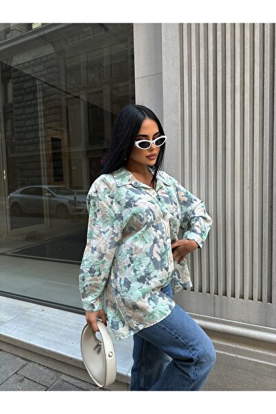 LB Laluna Butik Жіноча сорочка з квітковим візерунком