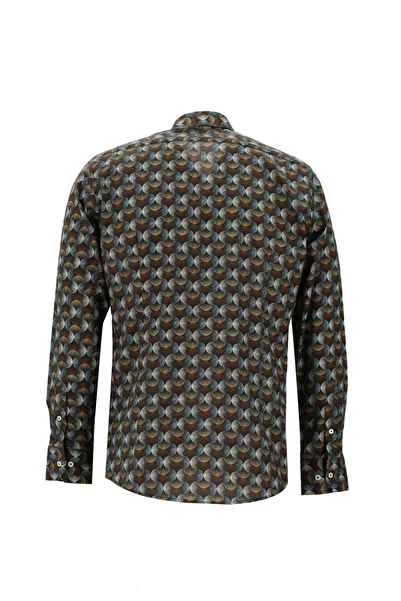 Kiğılı Cămașă Slim Fit din bumbac - mânecă lungă și design imprimat