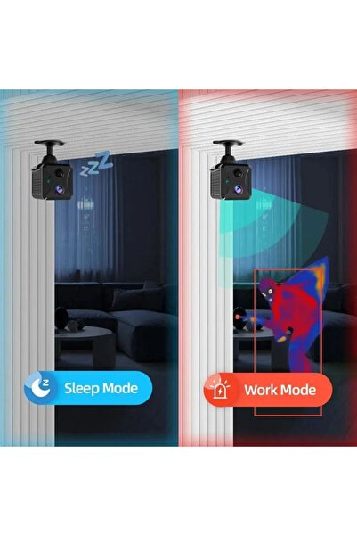 newdaki Mini WİFİ HD Kamera 2Mp Hareket Sensörlü Güvenlik IP Kamera Şarjlı Adaptör Gerektirmez
