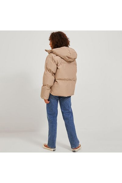 Jack & Jones Palton de damă Jack&jones puf bej cu glugă 12236528